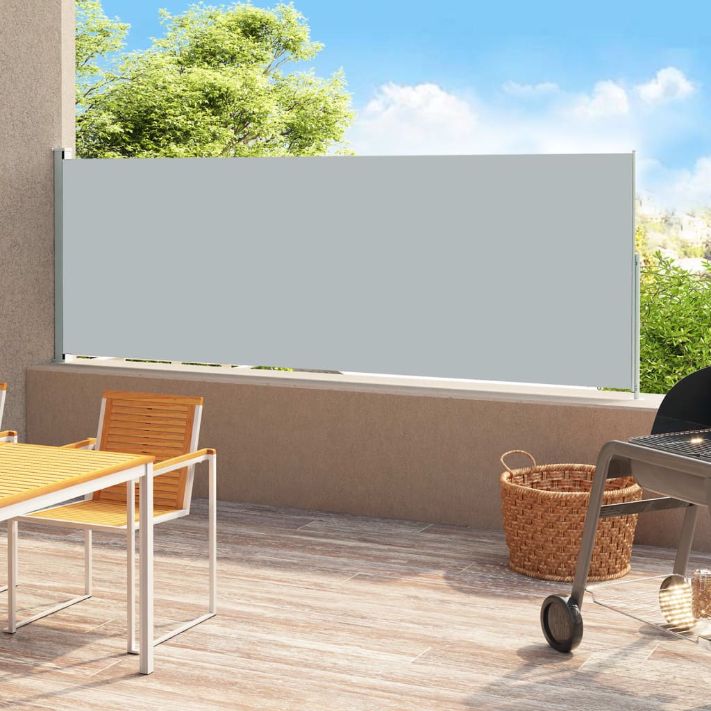 vidaXL Tenda Laterale Retrattile per Patio 180x500 cm Grigia