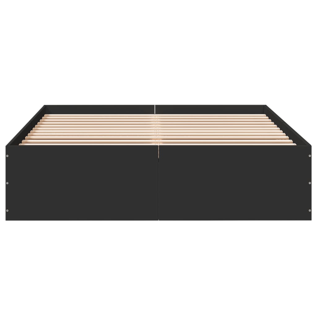 vidaXL Giroletto Nero 135x190 cm in Legno Multistrato