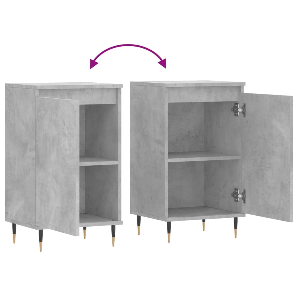 vidaXL Credenza Grigio Cemento 40x35x70 cm in Legno Multistrato