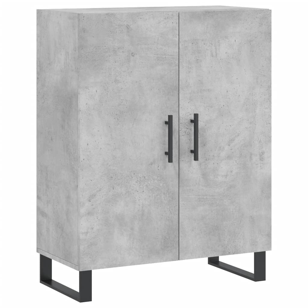 vidaXL Credenza Grigio Cemento 69,5x34x180 cm in Legno Multistrato