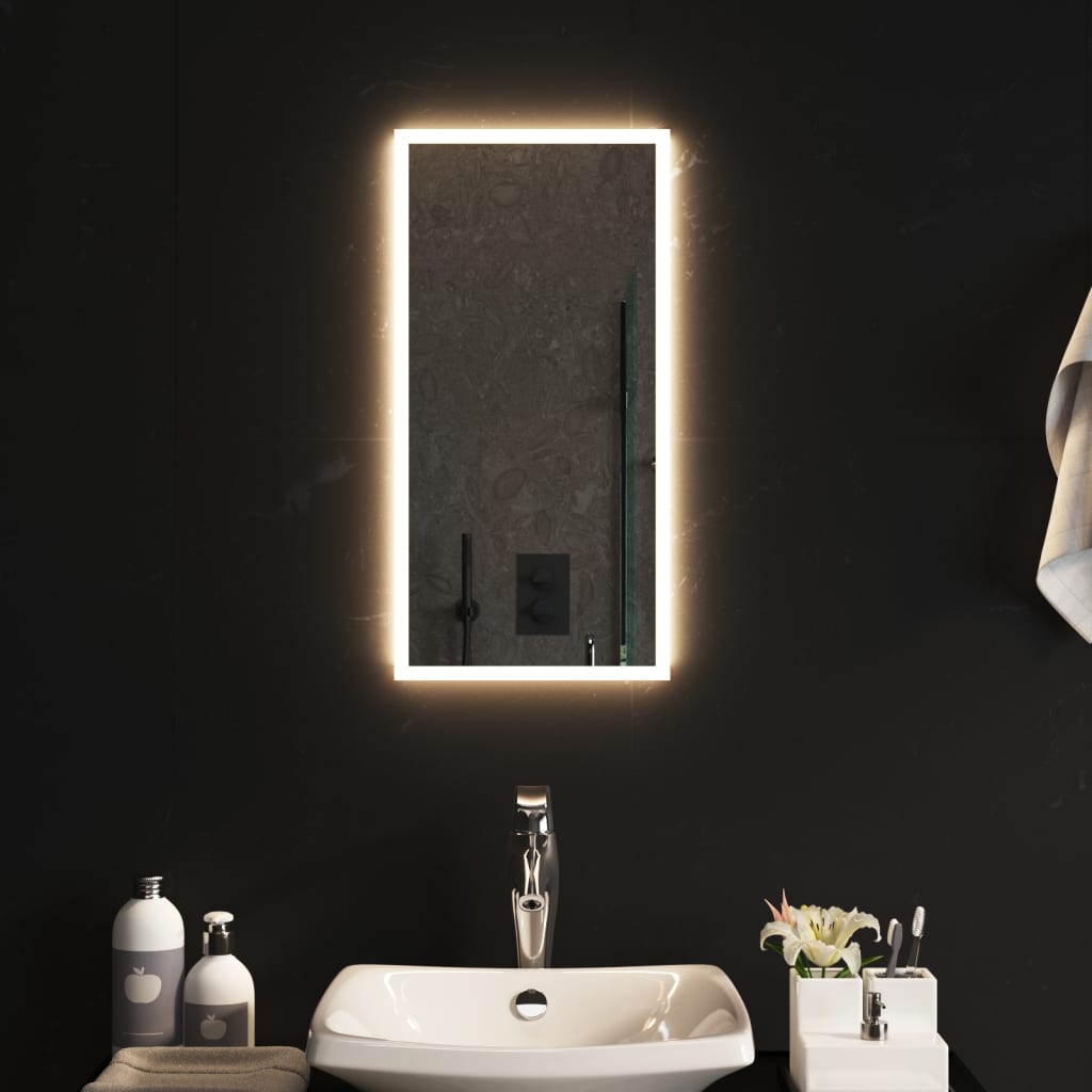 vidaXL Specchio da Bagno con Luci LED 30x60 cm