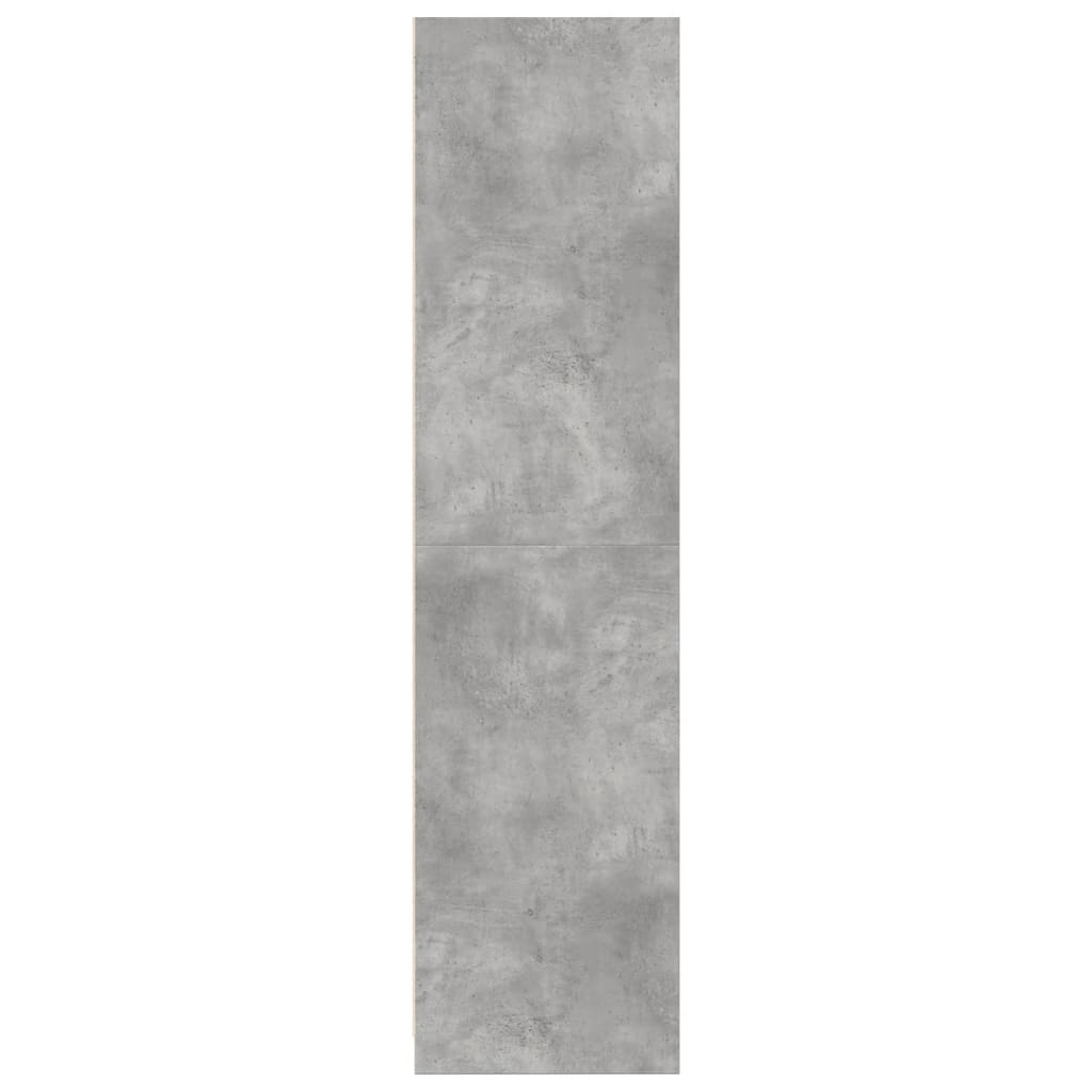 vidaXL Armadio Grigio Cemento 100x50x200 cm in Legno Multistrato