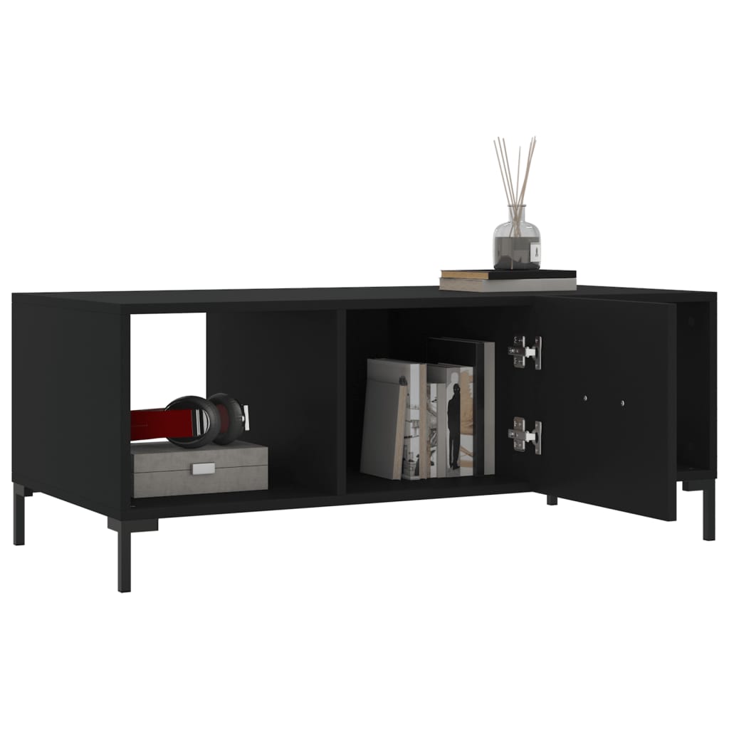 vidaXL Tavolino da Salotto Nero 102x50x40 cm in Legno Multistrato