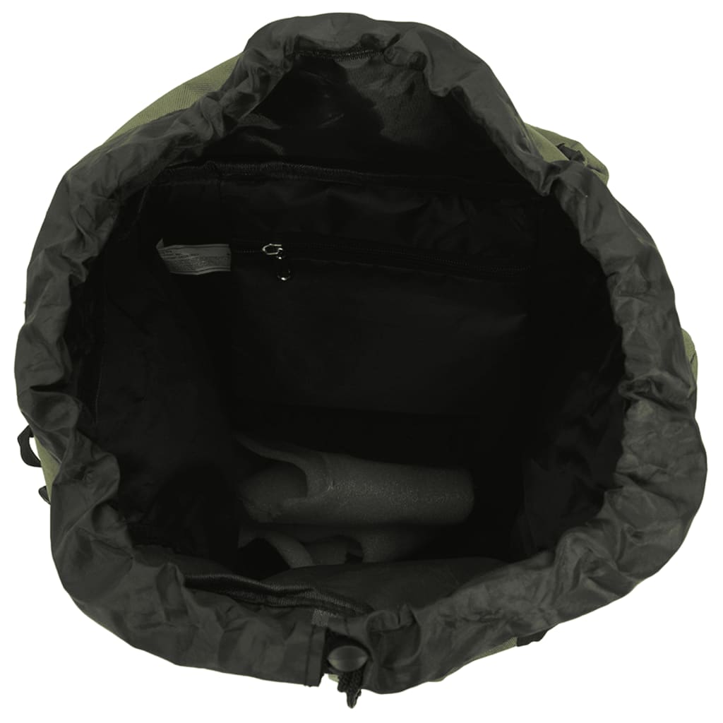 vidaXL Zaino da Trekking Verde Militare 60 L in Tessuto Oxford