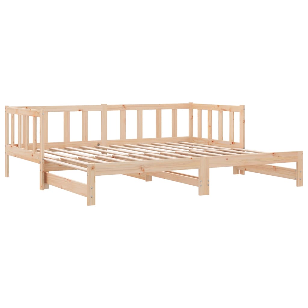 vidaXL Divano Letto con Letto Estraibile 80x200cm Legno Massello Pino