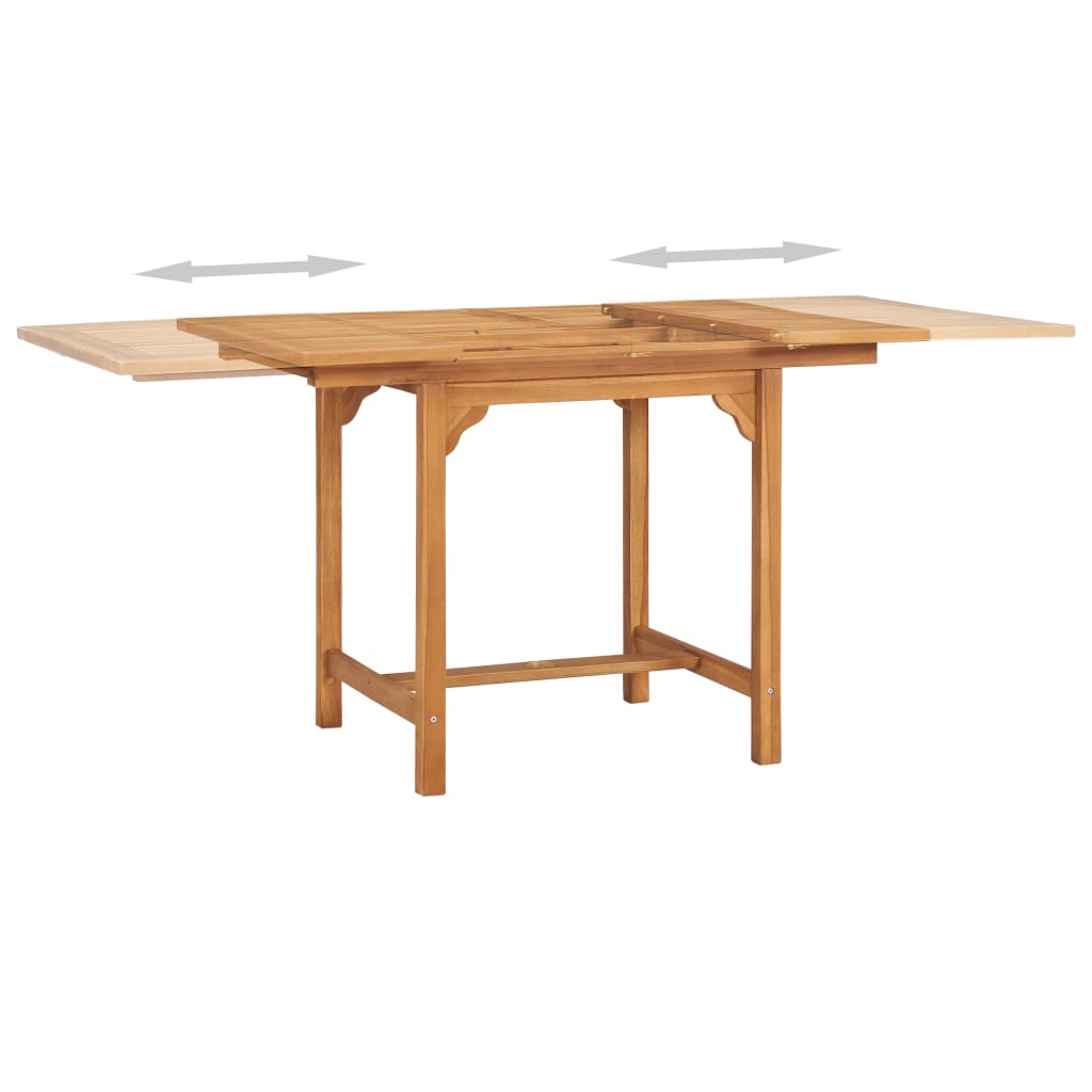 vidaXL Set da Pranzo da Giardino 5 pz in Legno Massello di Teak