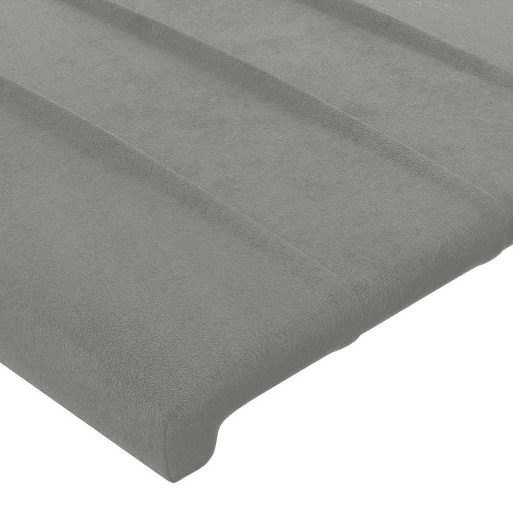 vidaXL Giroletto a Molle con Materasso Grigio Chiaro 100x200cm Velluto