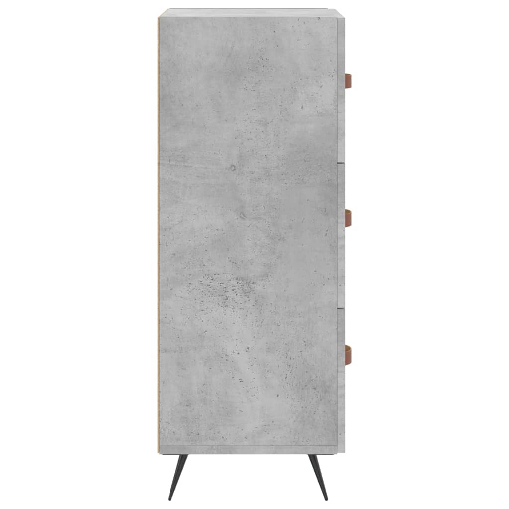 vidaXL Credenza Grigio Cemento 34,5x34x90 cm in Legno Multistrato