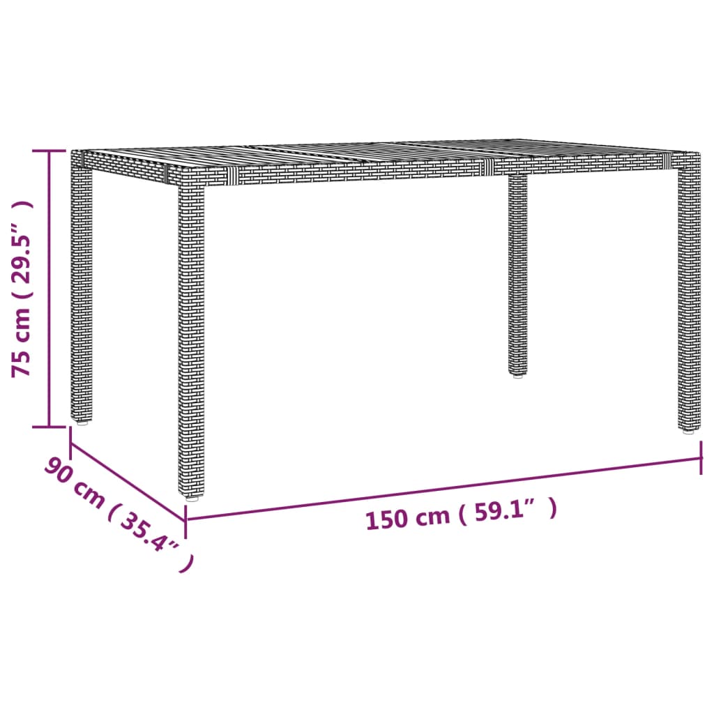 vidaXL Set da Pranzo da Giardino 7 pz con Cuscini in Polyrattan Grigio