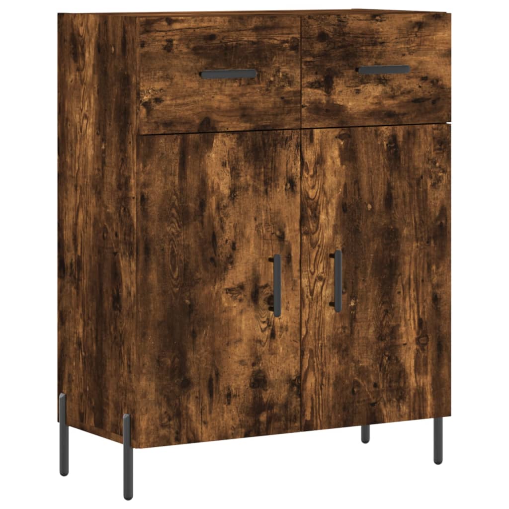 vidaXL Credenza Rovere Fumo 69,5x34x180 cm in Legno Multistrato