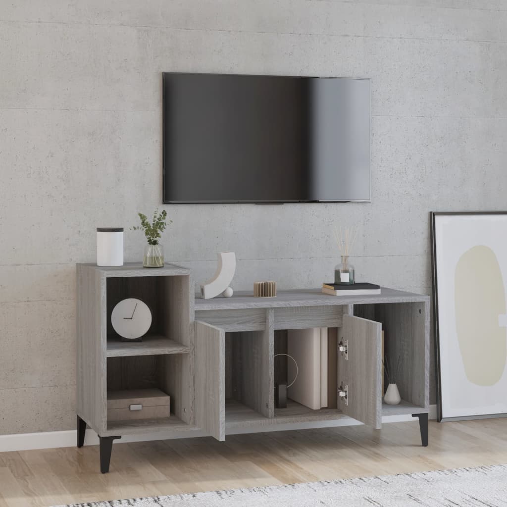 vidaXL Mobile TV Grigio Sonoma 100x35x55 cm in Legno Multistrato