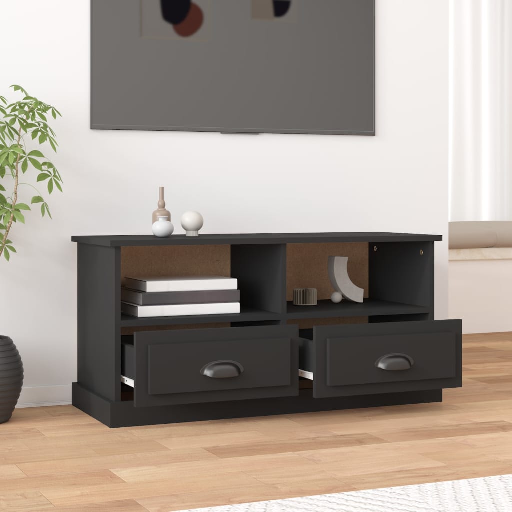 vidaXL Mobile Porta TV Nero 93x35,5x45 cm in Legno Multistrato