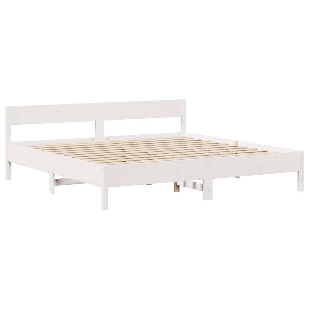 vidaXL Letto senza Materasso Bianco 180x200 cm Legno Massello di Pino