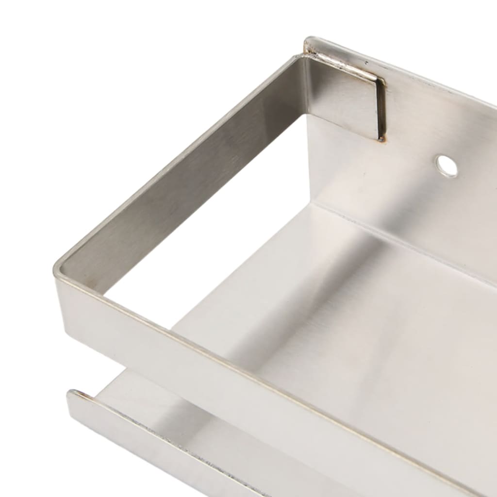 vidaXL Mensola per Doccia 30x10x6 cm in Acciaio Inox 304 Spazzolato