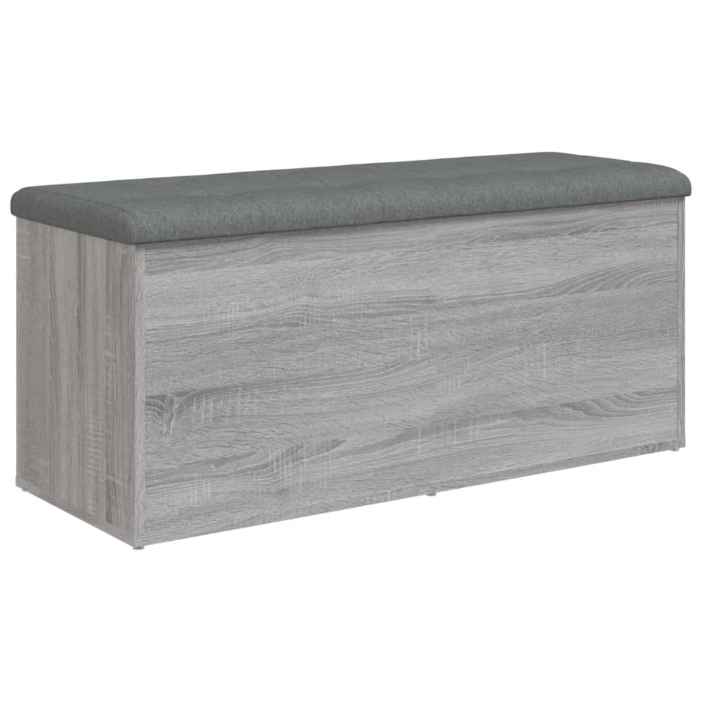 vidaXL Panca Portaoggetti Grigio Sonoma 102x42x45 cm Legno Multistrato