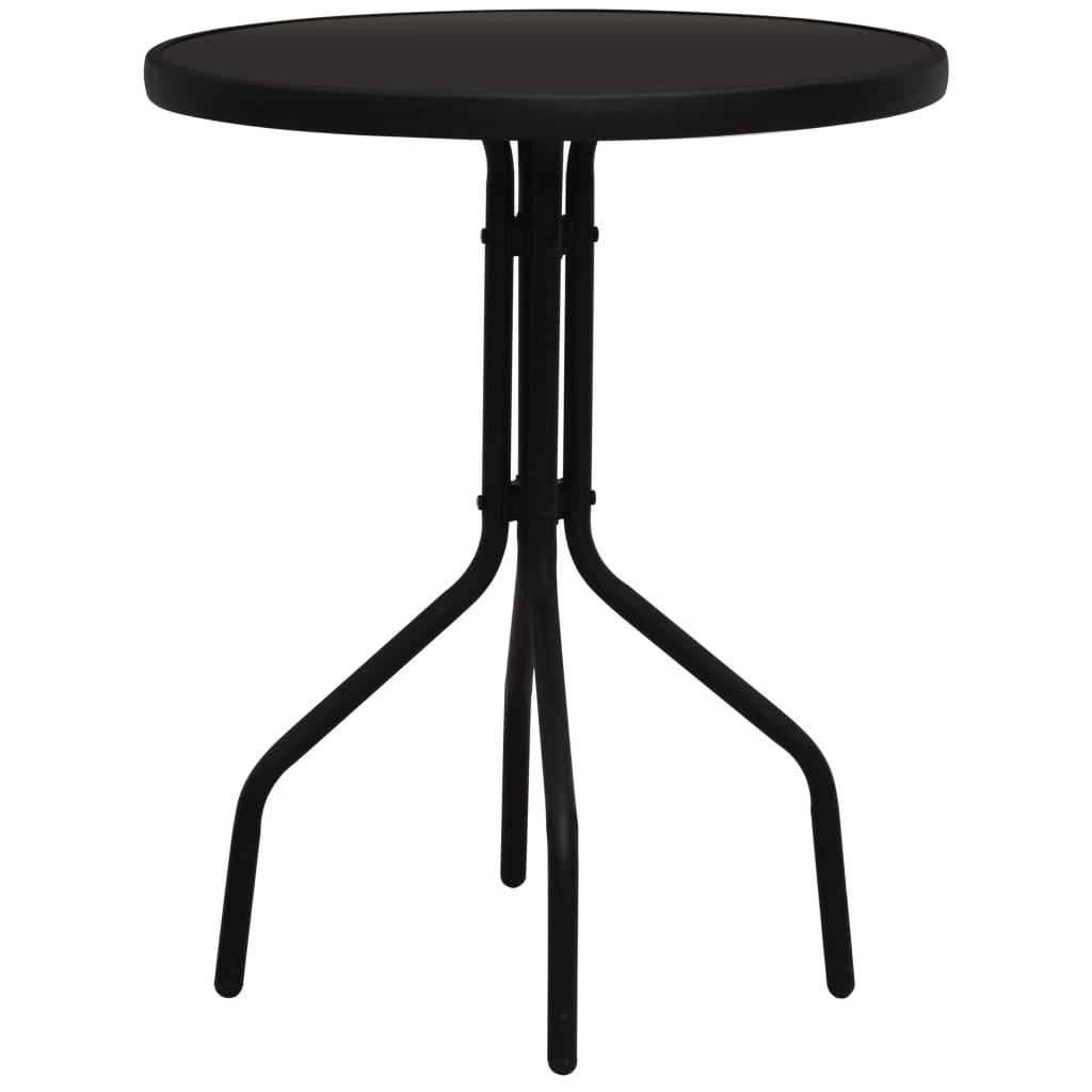 vidaXL Set da Bistrot 3 pz in Rattan PVC Nero