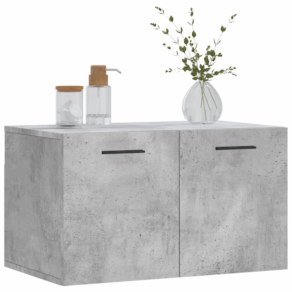 vidaXL Mobile a Parete Grigio Cemento 60x36,5x35 cm Legno Multistrato