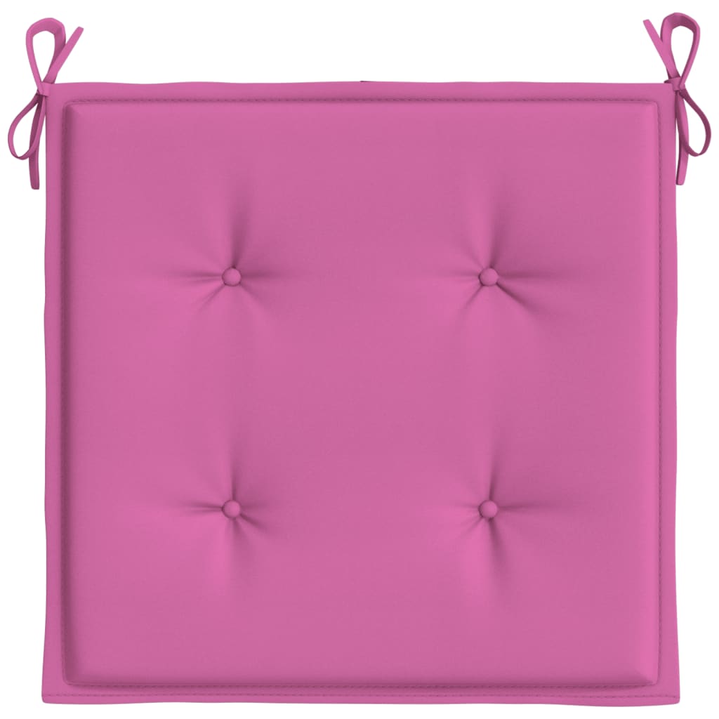 vidaXL Cuscini per Sedia 4 pz Rosa 40x40x3 cm in Tessuto