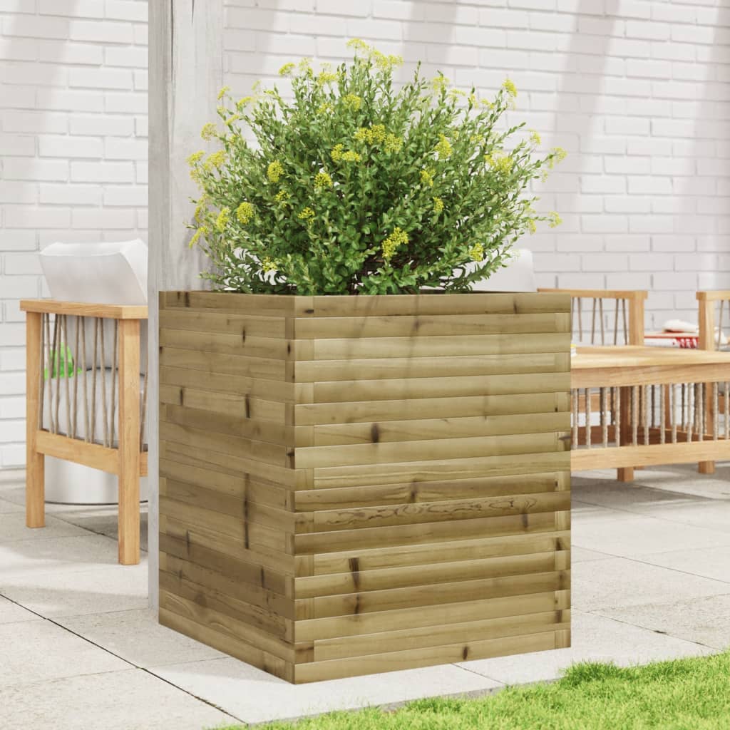 vidaXL Fioriera da Giardino 60x60x68,5 cm in Legno di Pino Impregnato