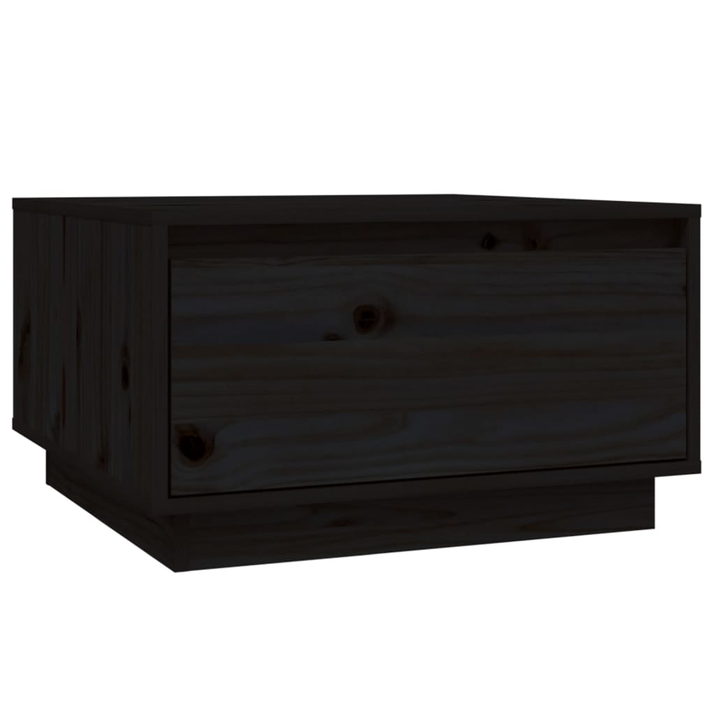 vidaXL Tavolino da Salotto Nero 55x56x32 cm in Legno Massello di Pino