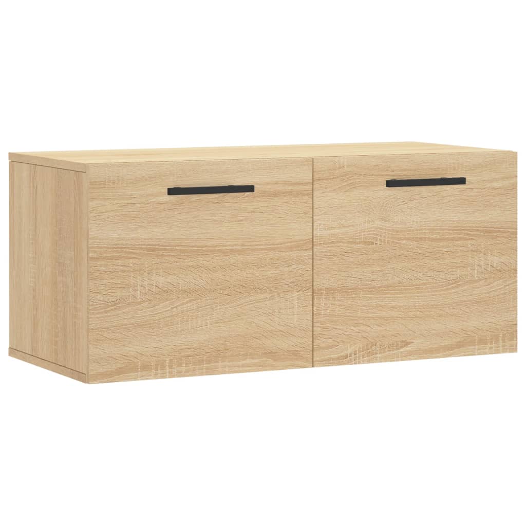 vidaXL Mobile a Parete Rovere Sonoma 80x36,5x35 cm Legno Multistrato