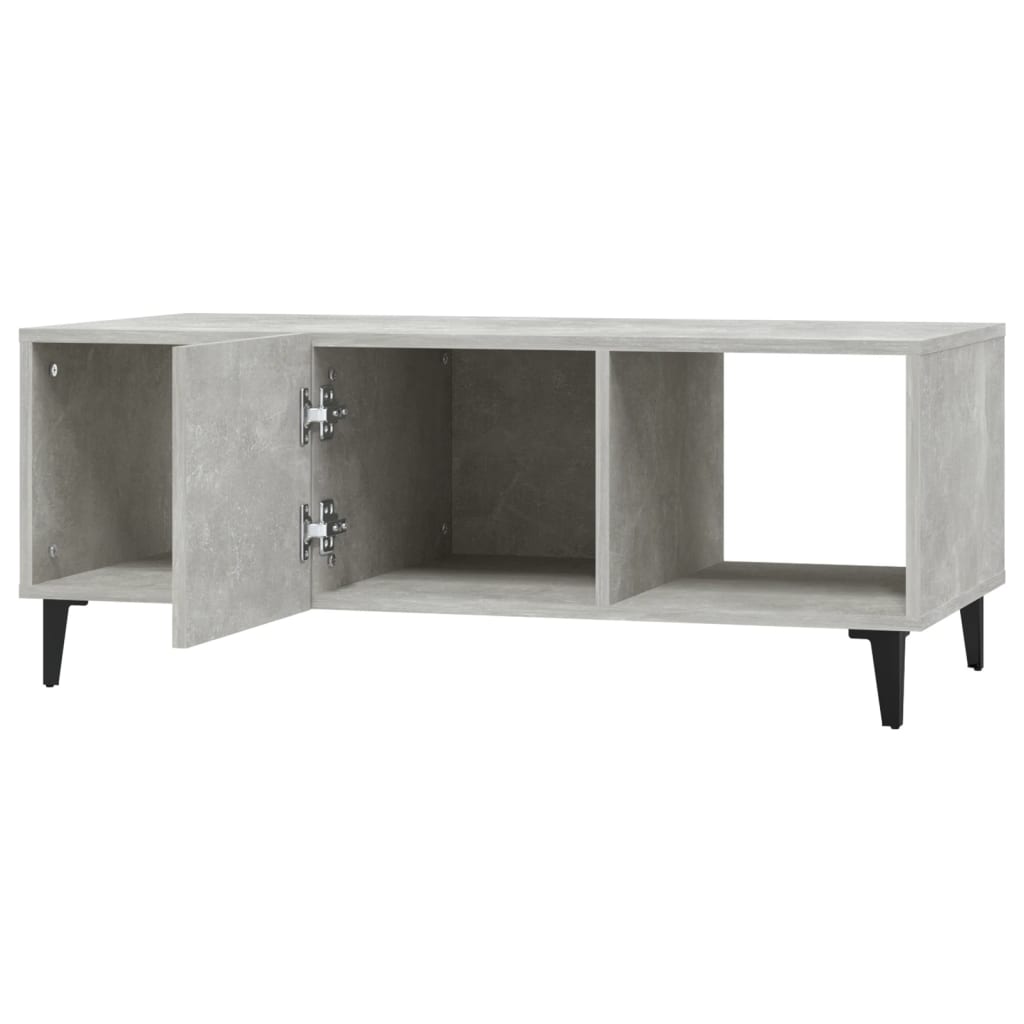 vidaXL Tavolino Salotto Grigio Cemento 102x50x40 cm Legno Multistrato