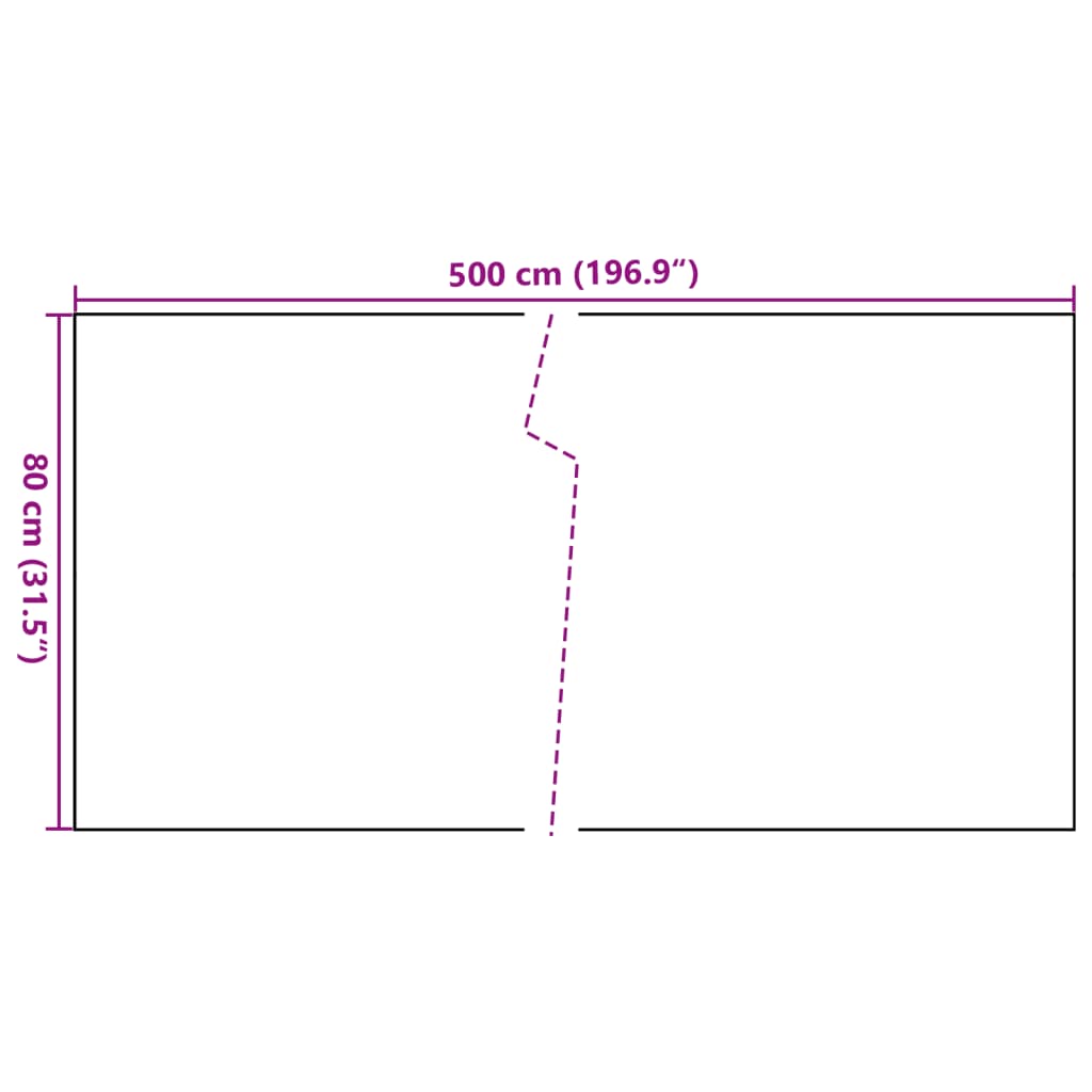 vidaXL Paravento da Balcone Antracite 500x80 cm in Polyrattan