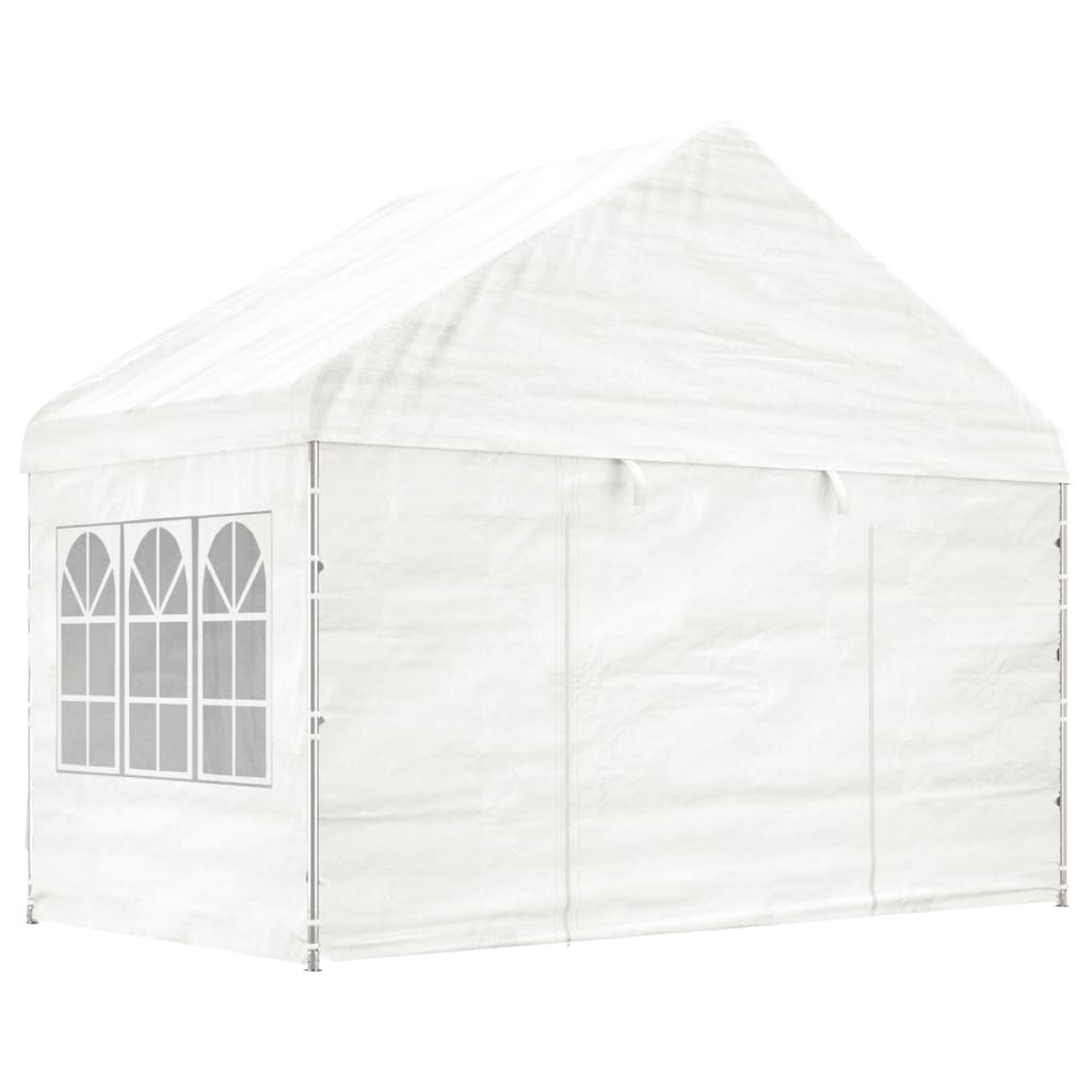 vidaXL Gazebo con Tetto Bianco 8,92x4,08x3,22 m in Polietilene