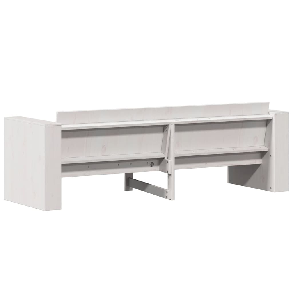 vidaXL Divano Giardino 3 Posti Bianco 189x60x62 cm Legno Massello Pino