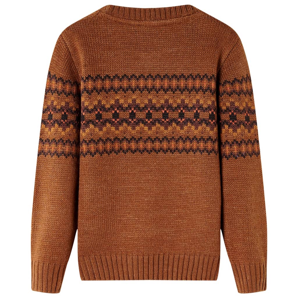 Maglione per Bambini Lavorato a Maglia Cognac 128