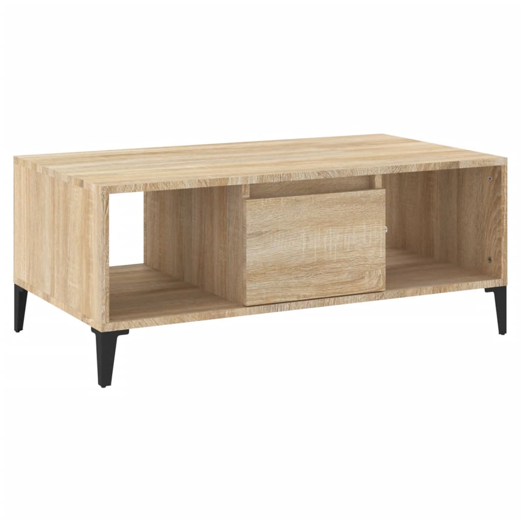 vidaXL Tavolino Salotto Rovere Sonoma 90x50x36,5 cm Legno Multistrato