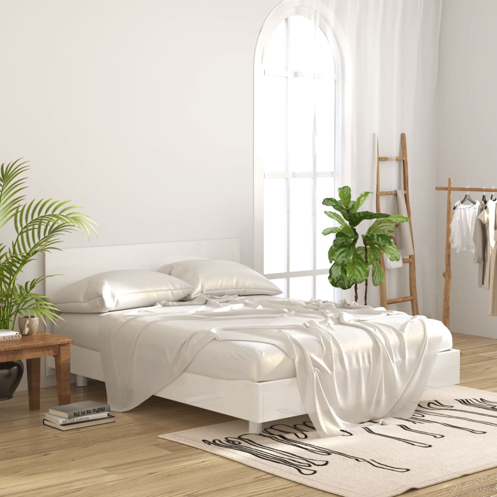 vidaXL Testiera per Letto Bianco Lucido 160x1,5x80cm Legno Multistrato