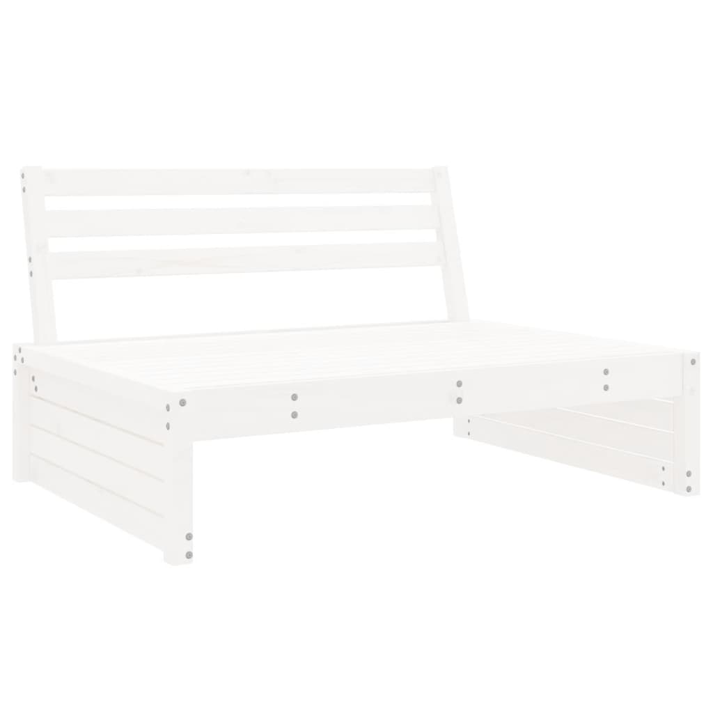 vidaXL Set Salotto da Giardino 5 pz Bianco in Legno Massello di Pino