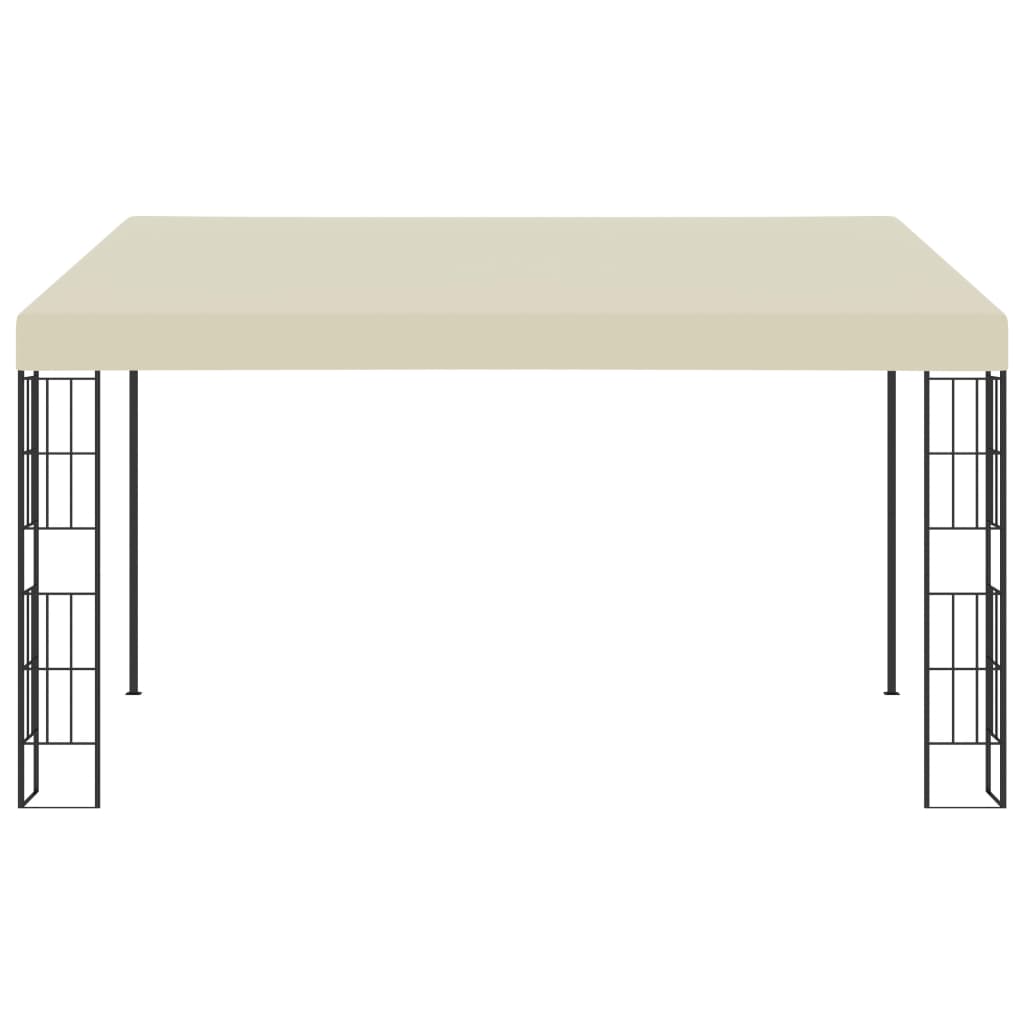 vidaXL Gazebo a Parete 3x4 m Crema in Tessuto