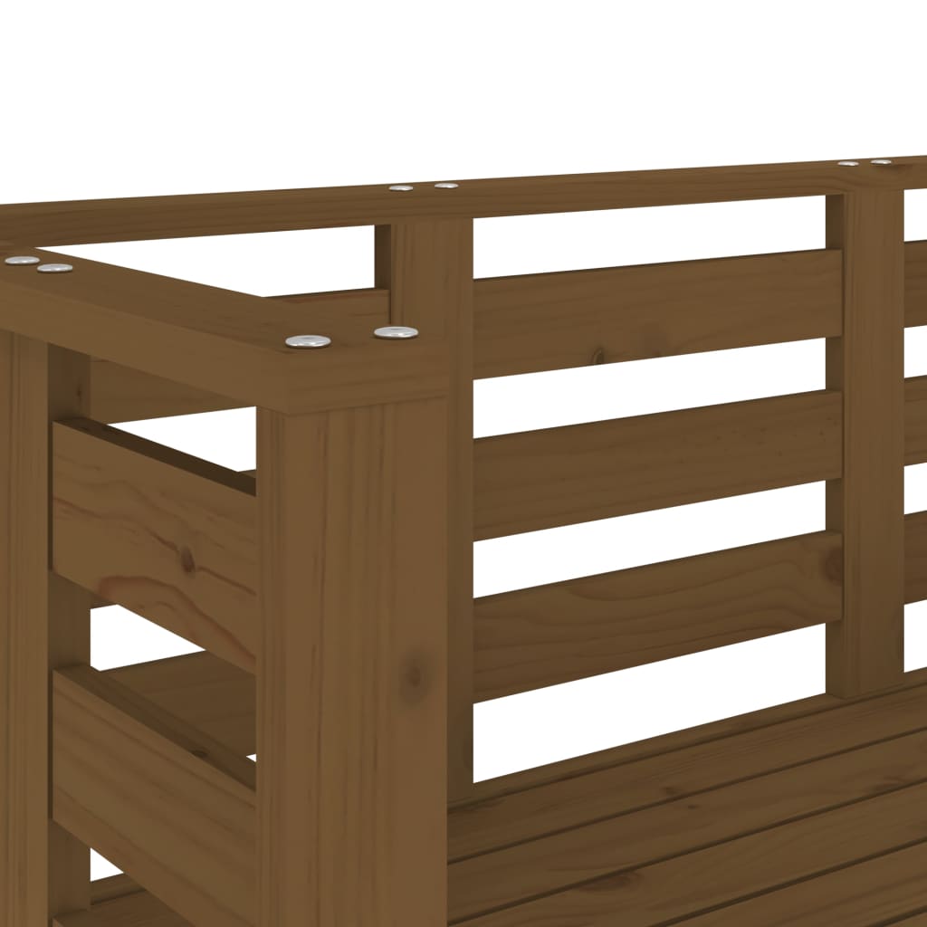 vidaXL Panca da Giardino Ambra 111,5x53x71 cm Legno Massello di Pino