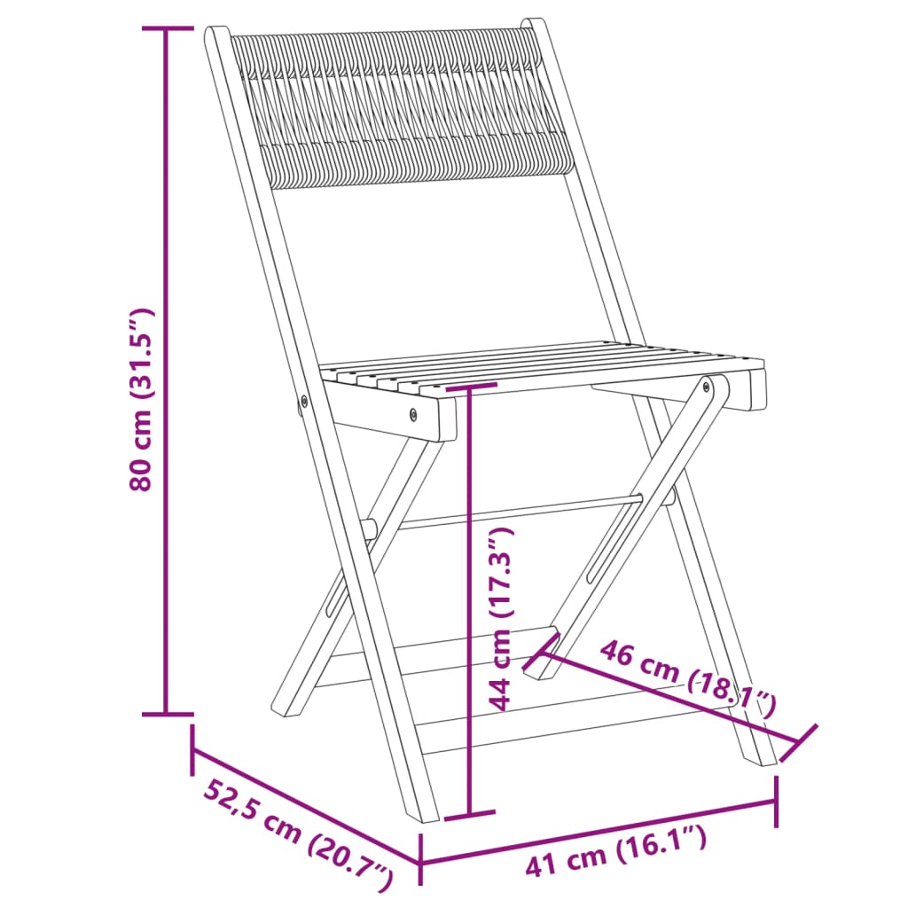 vidaXL Set da Bistrot 3pz Grigio in Polipropilene e Legno Massello