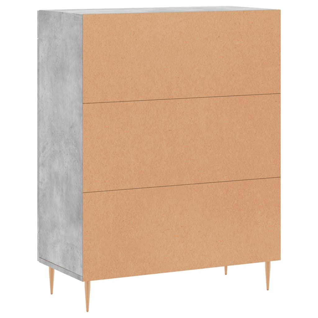 vidaXL Credenza Grigio Cemento 69,5x34x90 cm in Legno Multistrato