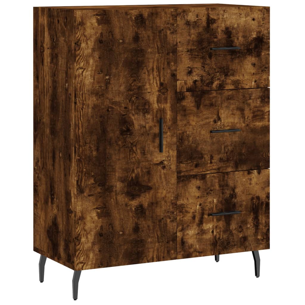 vidaXL Credenza Rovere Fumo 69,5x34x180 cm in Legno Multistrato