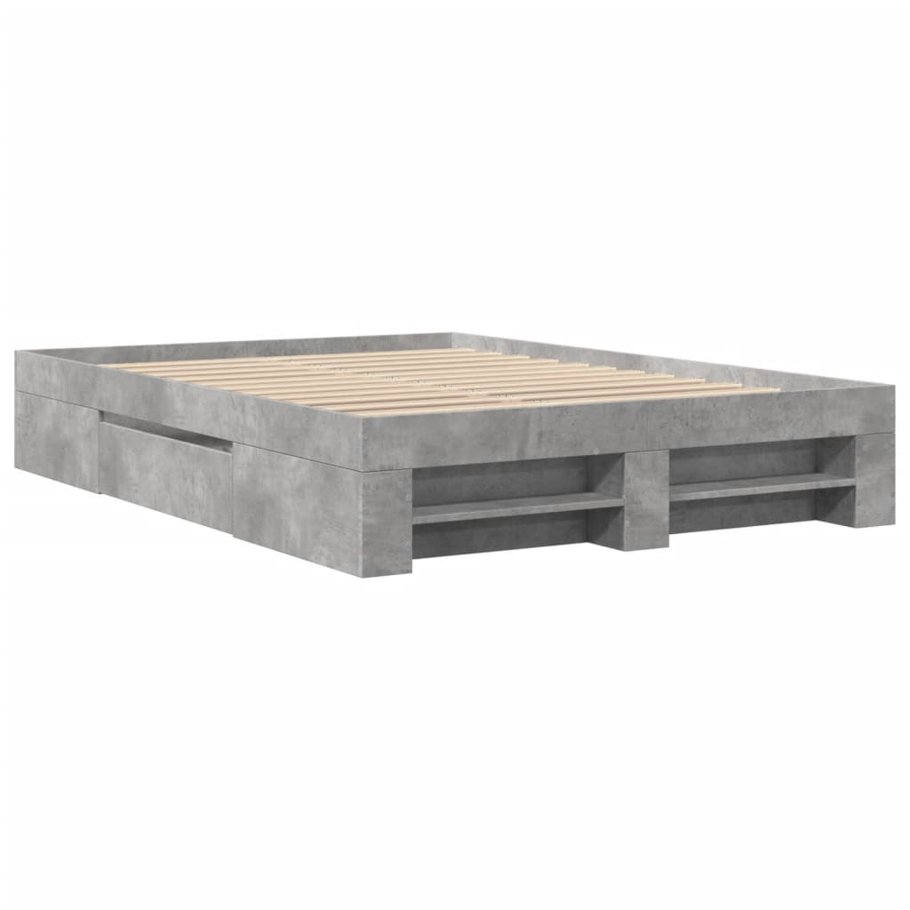 vidaXL Giroletto Grigio Cemento 140x190 cm in Legno Multistrato