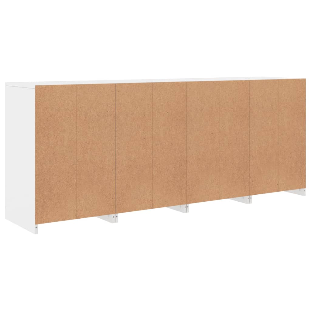 vidaXL Credenza con Luci LED Bianca 164x37x67 cm