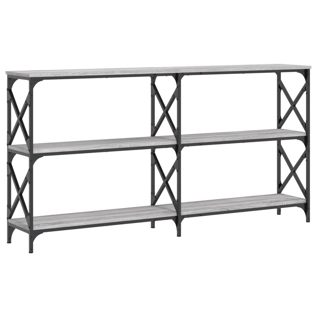 vidaXL Tavolo Consolle Grigio Sonoma 156x28x80,5 cm Legno Multistrato