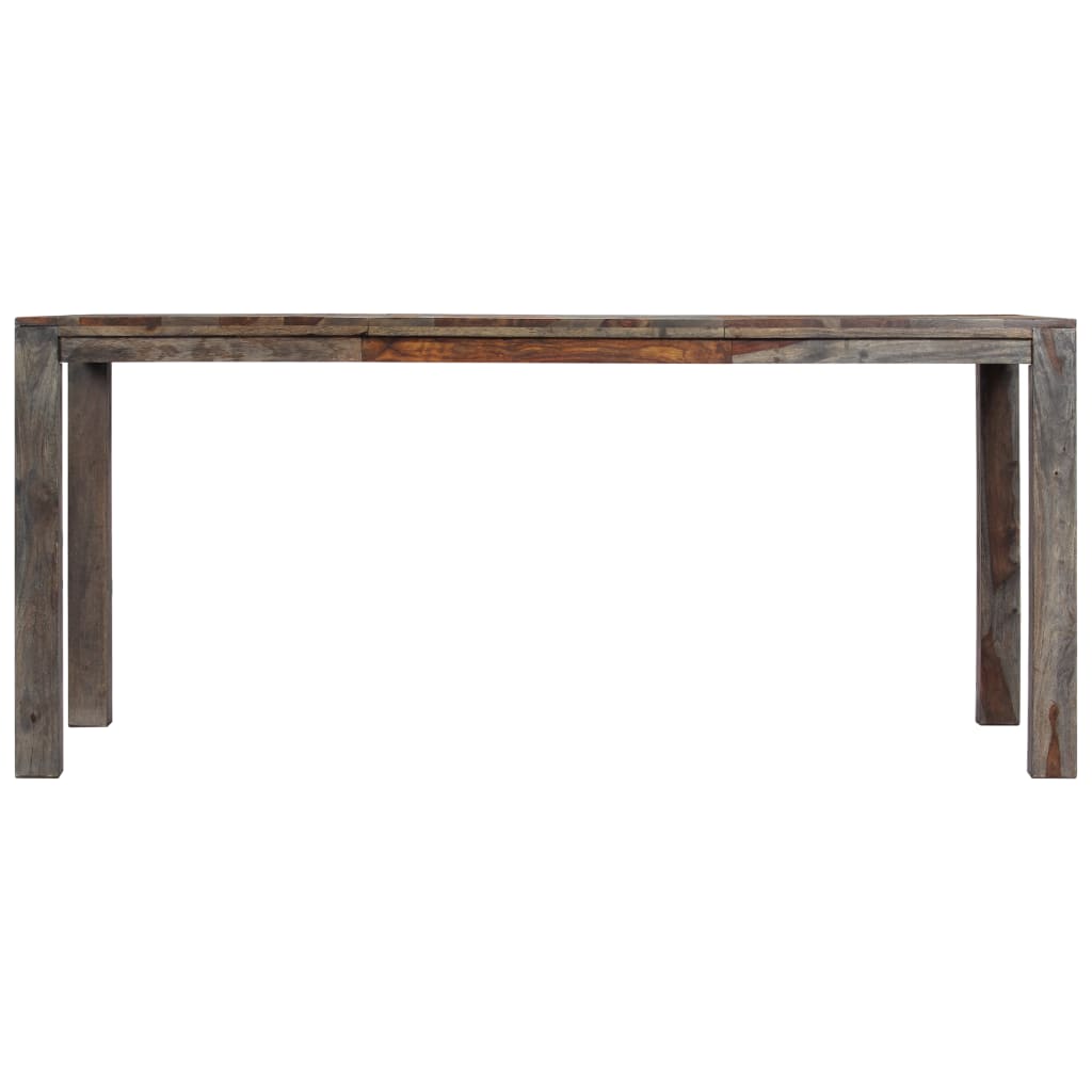 vidaXL Tavolo da Pranzo Grigio 180x90x76 cm Legno Massello di Sheesham