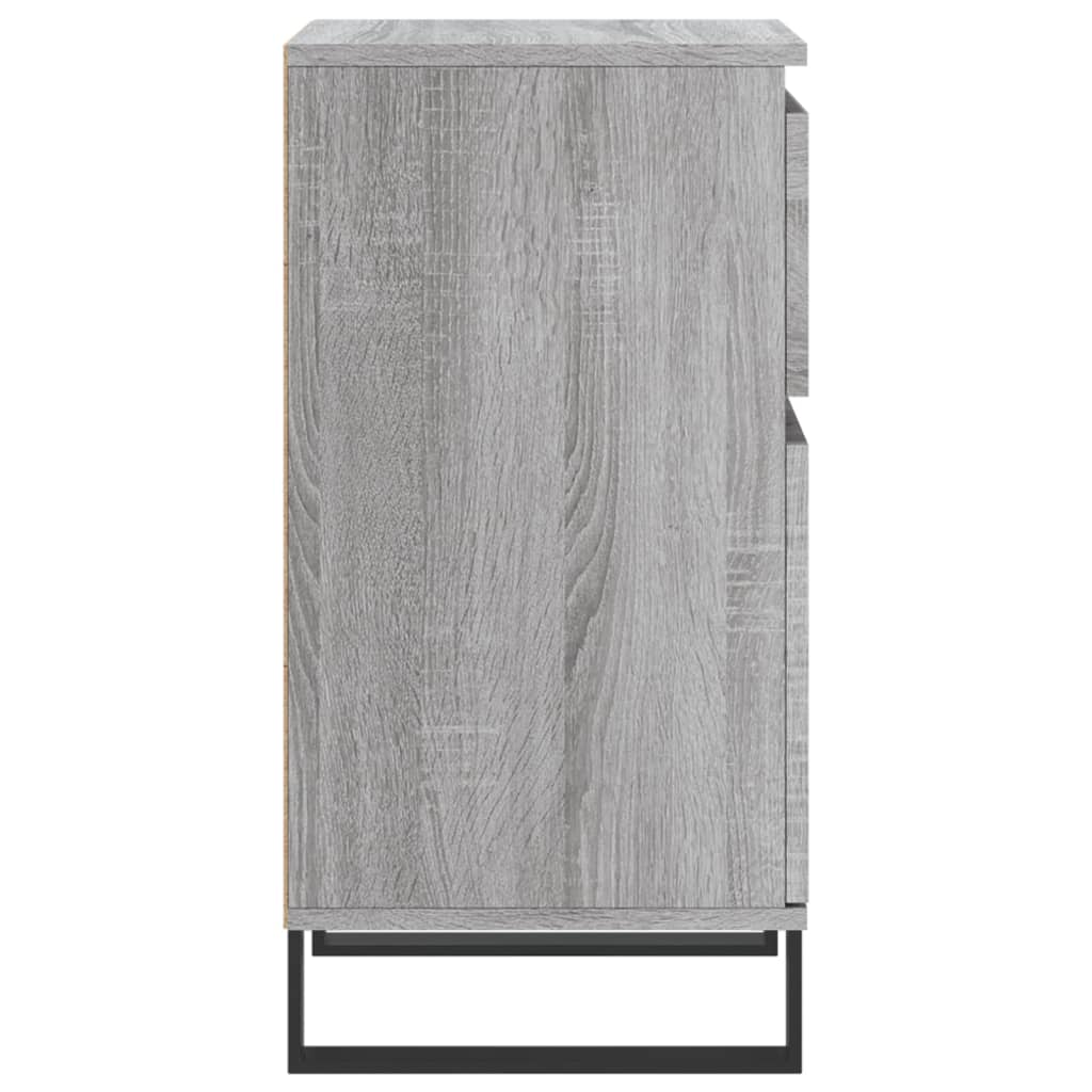 vidaXL Credenze 2 pz Grigio Sonoma 40x35x70 cm in Legno Multistrato