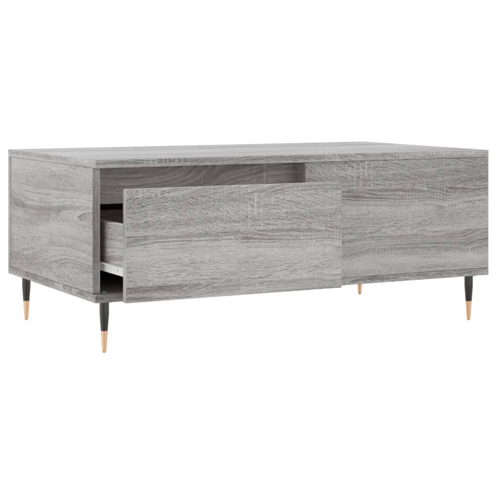 vidaXL Tavolino Salotto Grigio Sonoma 90x50x36,5 cm Legno Multistrato