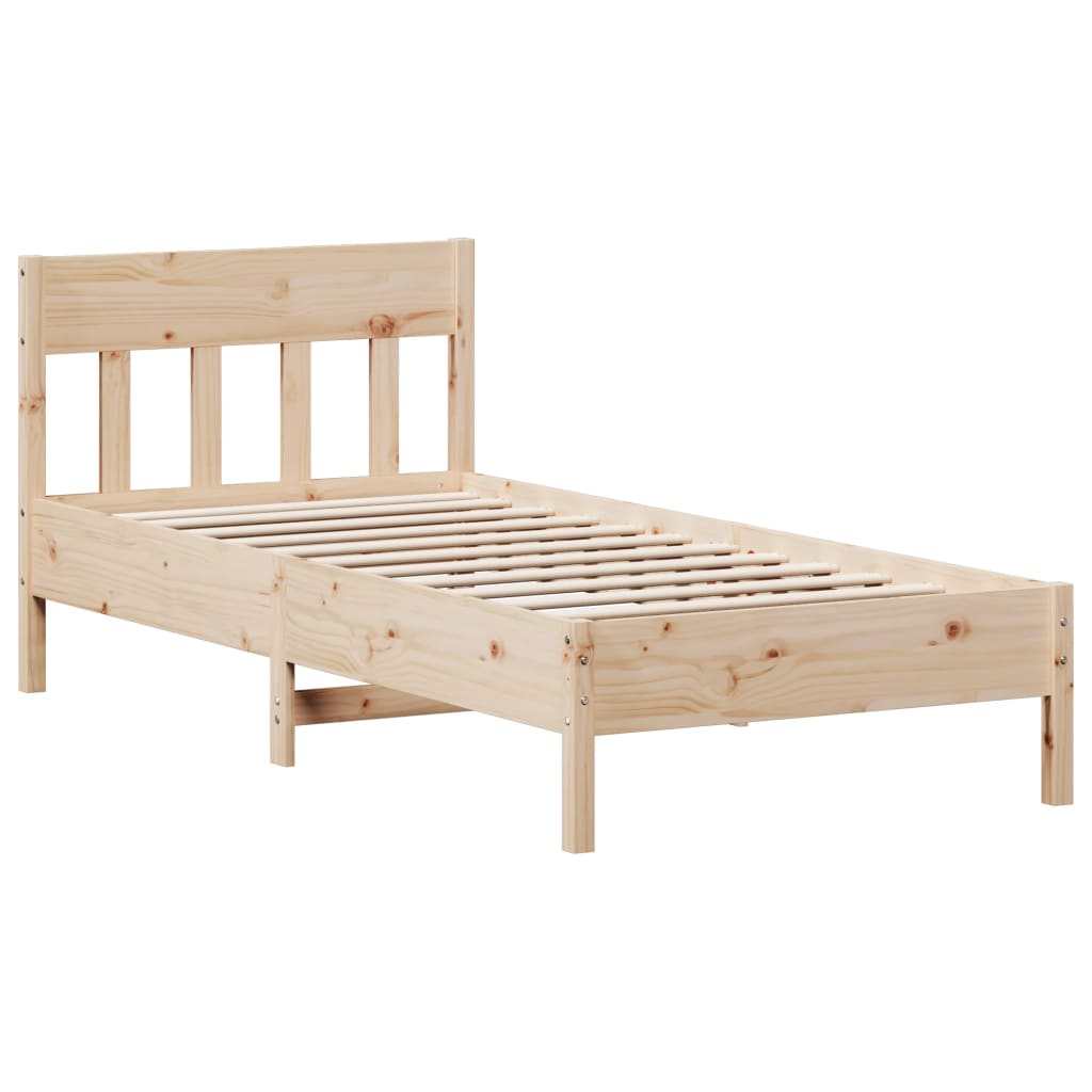 vidaXL Letto senza Materasso 75x190 cm in Legno Massello Pino