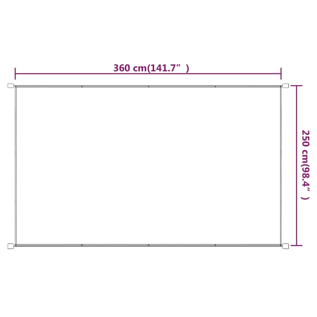 vidaXL Paravento Verticale Tortora 250x360 cm in Tessuto Oxford