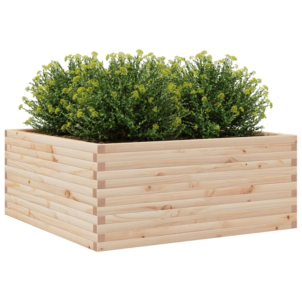 vidaXL Fioriera da Giardino 110x110x46 cm in Legno Massello di Pino