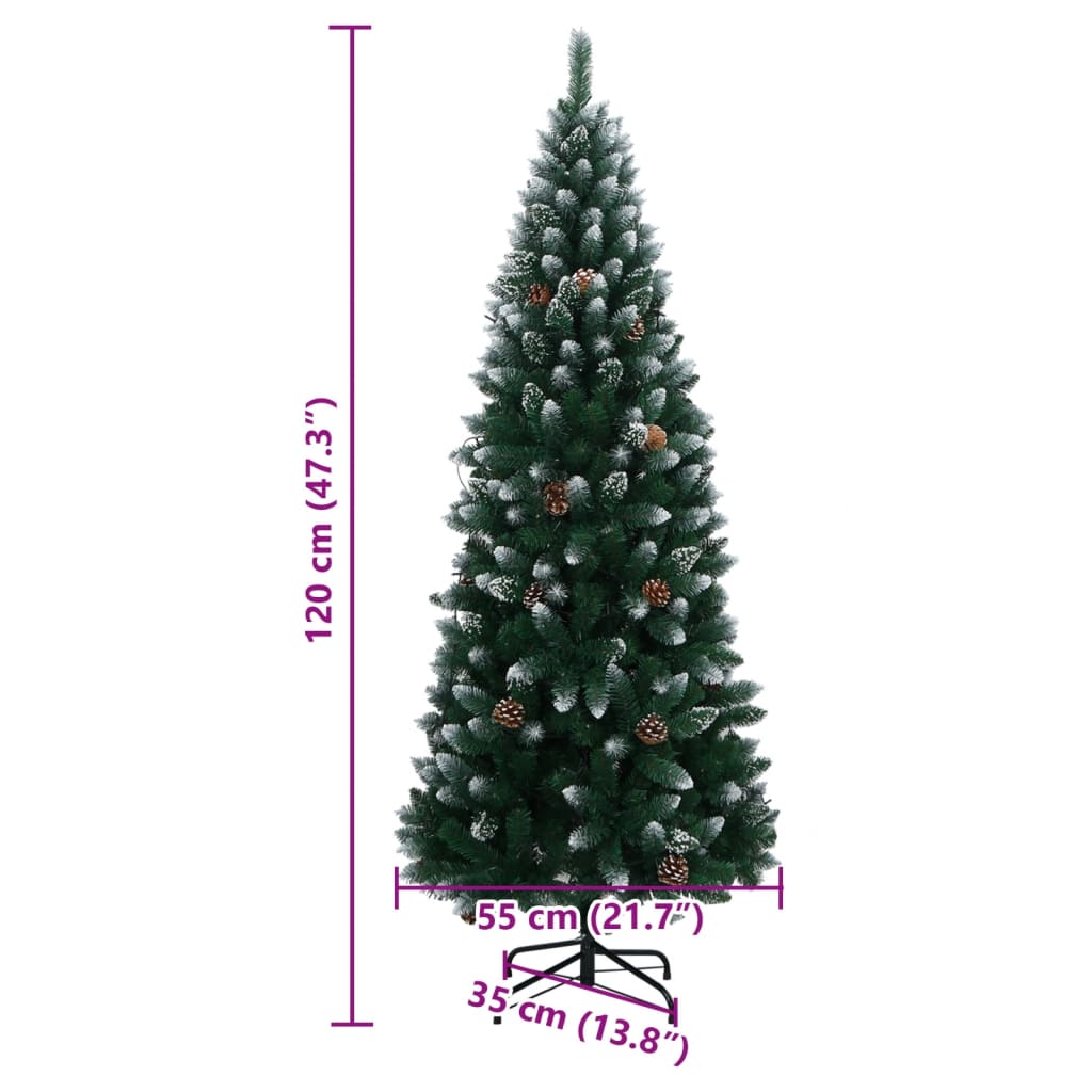 vidaXL Albero di Natale Artificiale con 150 LED 120 cm