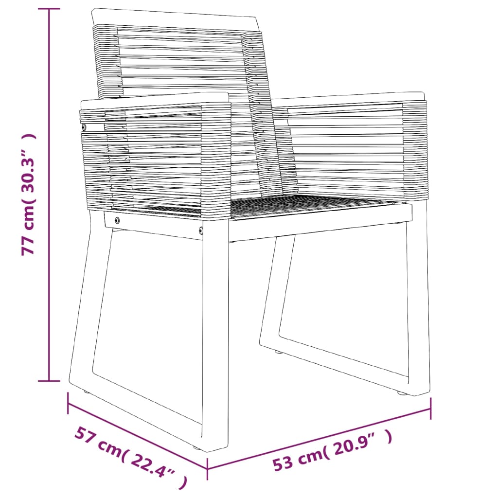 vidaXL Set da Pranzo da Giardino 7 pz Nero in Rattan PVC