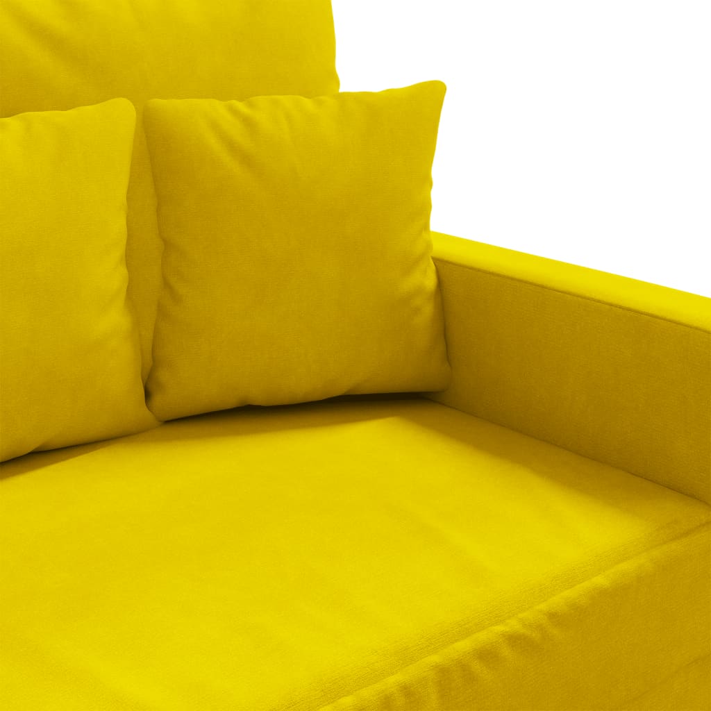 vidaXL Poltrona Giallo 60 cm Velluto